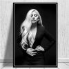 Star Posters and Prints Singer Lady Gaga Pop Art Canvas Painting Black White Woman Figure Painting 4 - Lady GaGa Shop