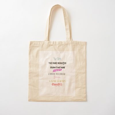 Lady Gaga Albums Discography Tote Bag Official Lady GaGa Merch