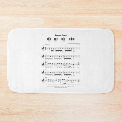 Lady Gaga Poker Face Music Notes Bath Mat Official Lady GaGa Merch