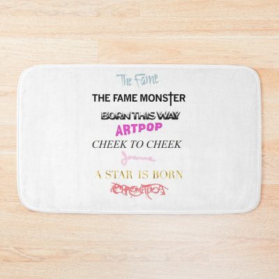 Lady Gaga Albums Discography Bath Mat Official Lady GaGa Merch