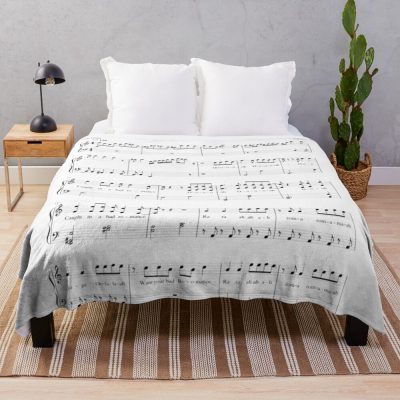 Lady Gaga Bad Romance Music Notes Throw Blanket Official Lady GaGa Merch