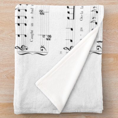 Lady Gaga Bad Romance Music Notes Throw Blanket Official Lady GaGa Merch