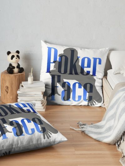 New Poker Face - Version 1 Throw Pillow Official Lady GaGa Merch