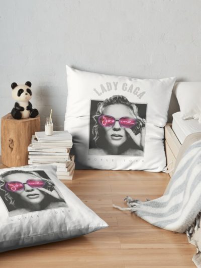 Lady Gaga Poker Face Throw Pillow Official Lady GaGa Merch