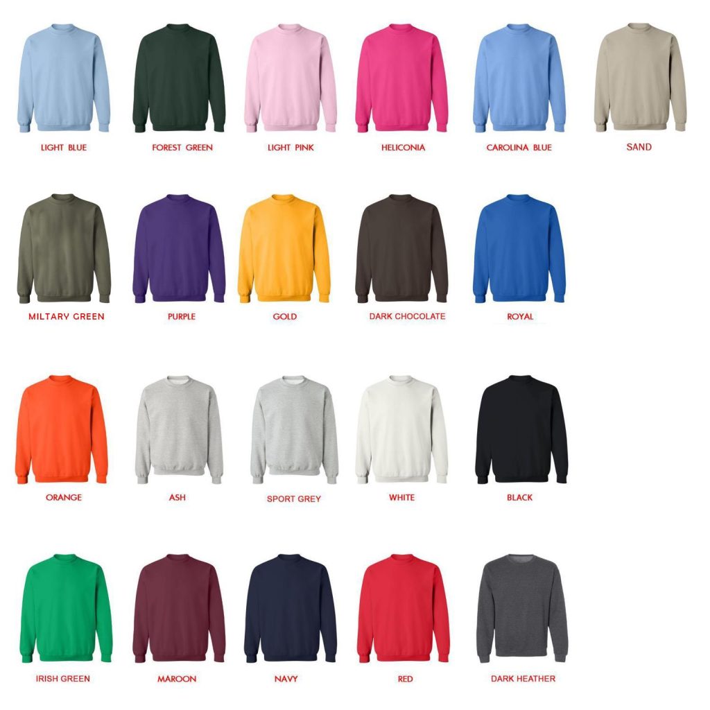 sweatshirt color chart - Lady GaGa Shop